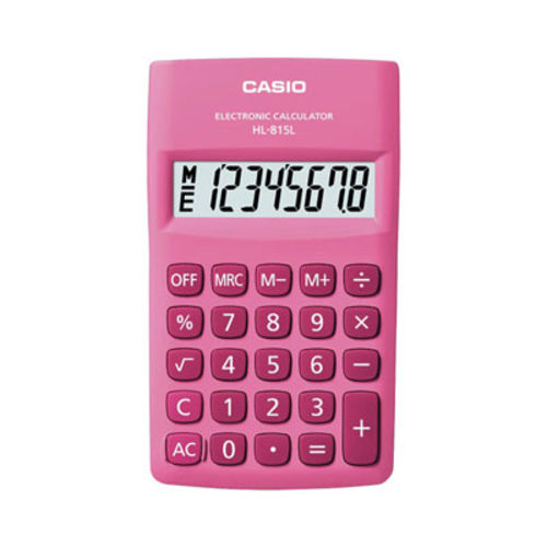 Calculadora de Bolso Hk-815l 8 Dígitos Pilha Aa Rosa Casio