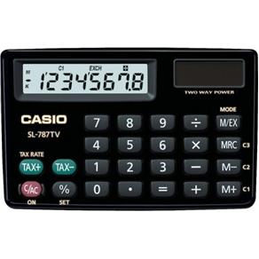 Calculadora de Bolso Horzontal 8 Digitos Sl787Tv Preta Casio