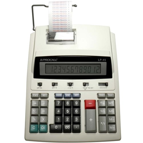 Calculadora de Impressão 12 Dígitos Bivolt Lp45 Procalc