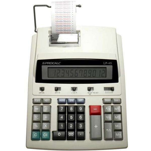 Calculadora de Impressão 12 Dígitos Bivolt Lp45 Procalc