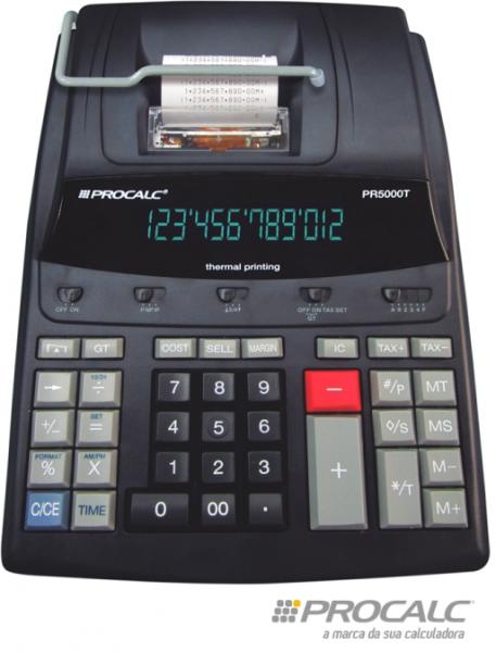 Calculadora de Impressão Profissional 12 Dígitos Bivolt - Pr5000t - Procalc