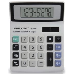 Calculadora de Mesa 08 Digitos ModPc086 Bat/Solar