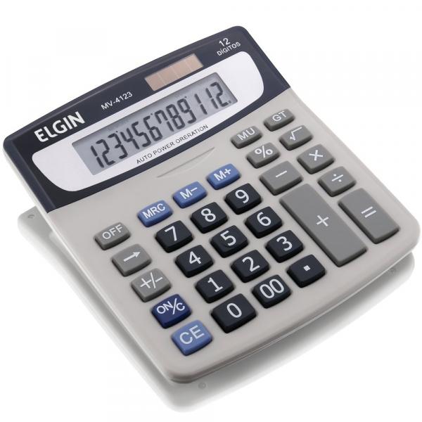 Calculadora de Mesa 12 Dígitos Cinza MV4123 - Elgin