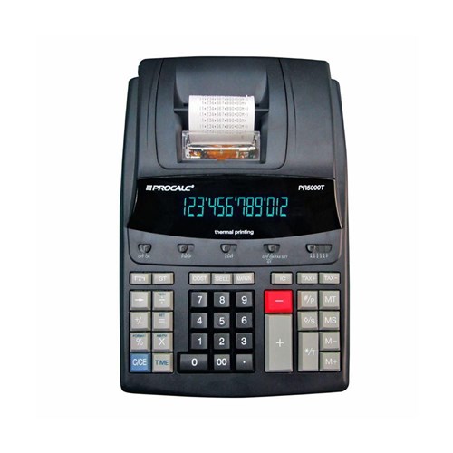 Calculadora de Mesa 12 Dígitos Impressão Térmica Procalc PR5000T