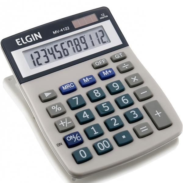 Calculadora de Mesa 12 Dígitos MV-4122 com Célula Solar - Elgin