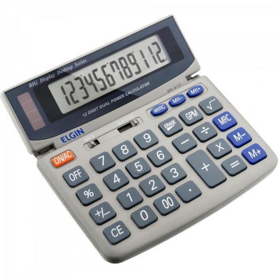 Calculadora de Mesa 12 Digitos Mv 4121 Cinza Elgin