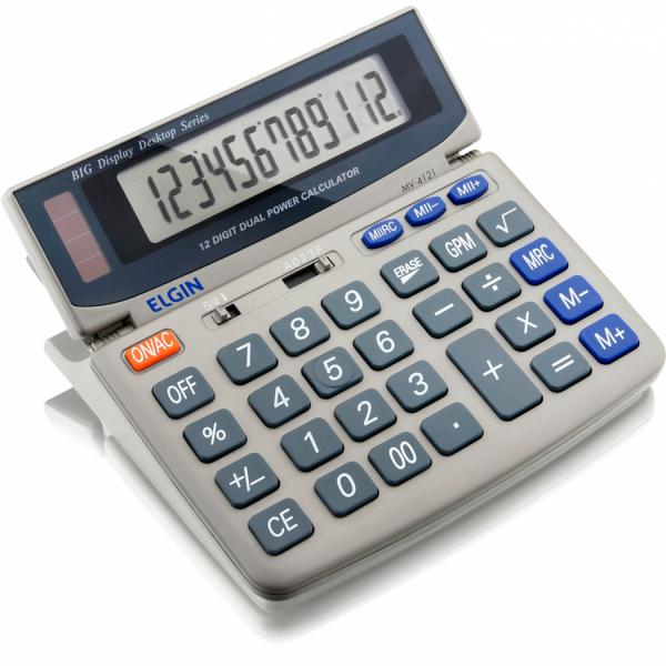 Calculadora de Mesa 12 Dígitos MV-4121 com Display Inclinável - Elgin