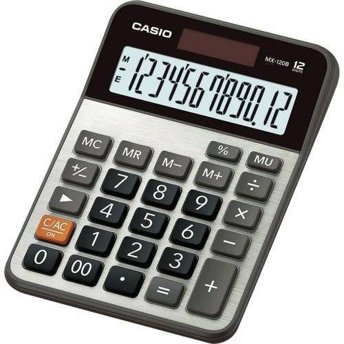 Tamanhos, Medidas e Dimensões do produto Calculadora de Mesa 12 Dígitos Mx-120b Cinza - Casio