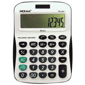 Calculadora de Mesa 12 Dígitos PC-257 Solar/Bateria - Procalc