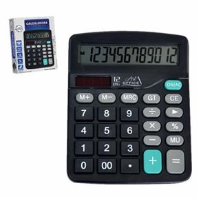 Calculadora de Mesa 12 Dígitos Preto