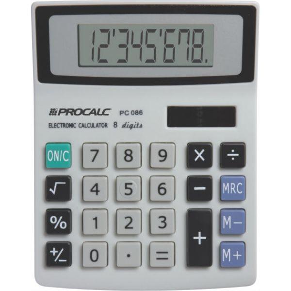 Calculadora de Mesa 8 Díg Pc086 - Procalc