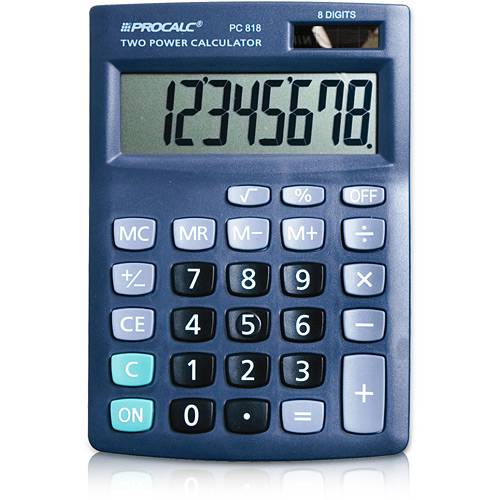 Calculadora de Mesa 8 Dig. Procalc Solar/Bat