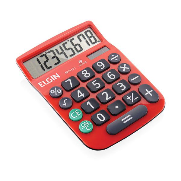 Calculadora de Mesa 8 Dígitos Mv-4131 Vermelha - Elgin