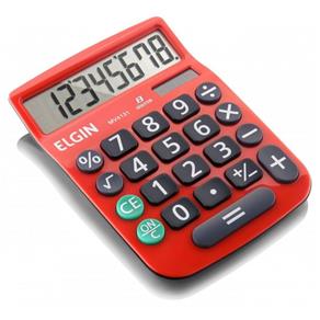 Calculadora de Mesa 8 Digitos Vermelha Mv-4131 Elgin 23875