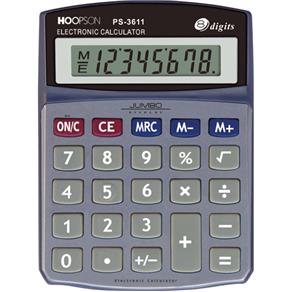 Calculadora de Mesa 8Digitos Bateria Cinza Hoopson