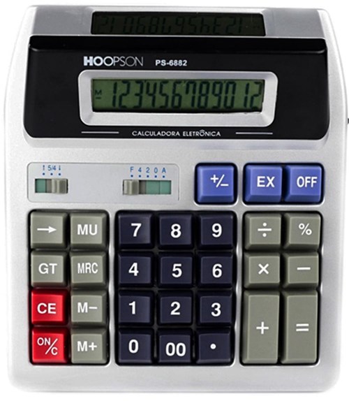 Calculadora de Mesa C/2 Visores Ps-6882 Hoopson