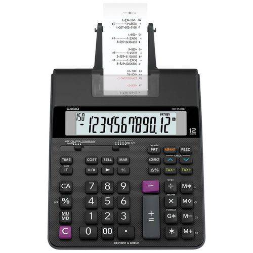 Calculadora de Mesa Casio com Impressão Bobina Hr-150rc Preto