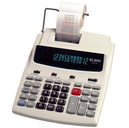 Calculadora de Mesa com 12 Dígitos MR-6124 - Elgin