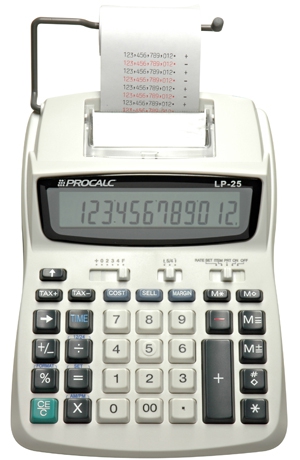 Calculadora de Mesa com 12 Dígitos Procalc LP25