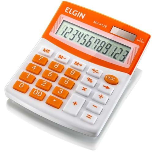 Calculadora de Mesa de 12 Dígitos MV-4128 Laranja - Elgin