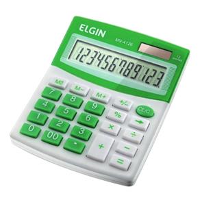 Calculadora de Mesa Elgin 12 Dígitos Verde