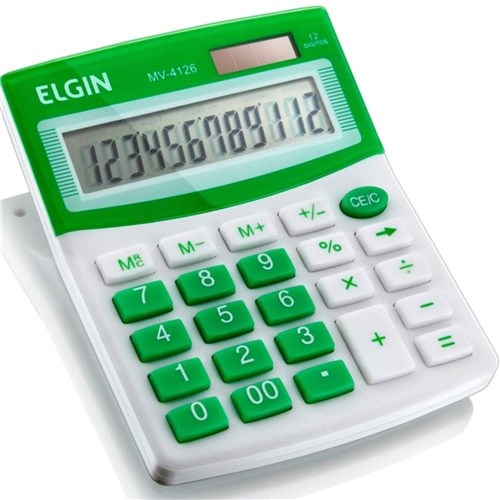 Calculadora de Mesa Elgin Mv 4126 Verde