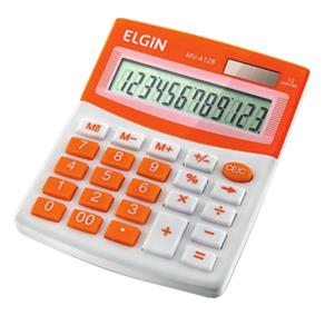 Calculadora de Mesa Laranja Elgin 12 Dígitos