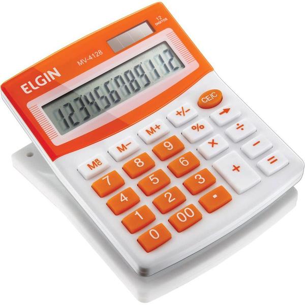 Calculadora de Mesa - Mv4128 - Elgin (laranja)