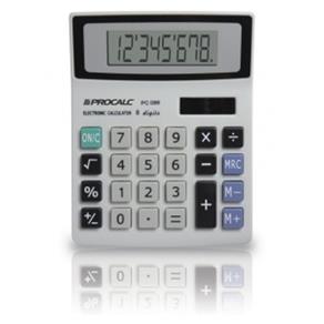 Calculadora de Mesa Procal Pc086 - 8 Dígitos, Solar/Bateria, Mesa Compacto