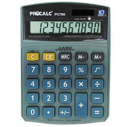 Calculadora de Mesa Procalc 10 Díg Solar/Bat
