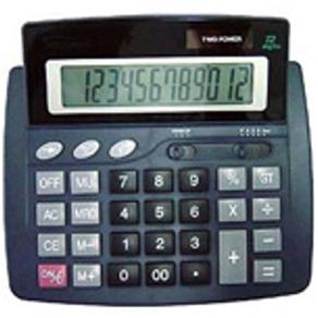 Calculadora de Mesa Procalc PC123 - 12 Dígitos Grandes, Arredondamento, Solar/bateria, Visor Inclinado, Tecla