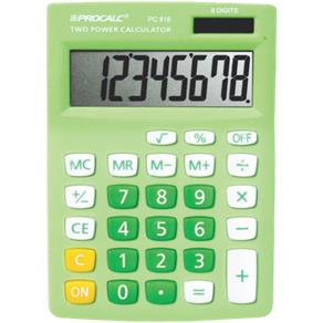 Calculadora de Mesa Procalc Verde Pc818