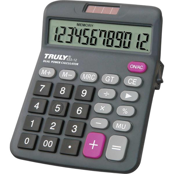 Calculadora de Mesa Trully 12dig.visor Incl.preta Unidade - Procalc