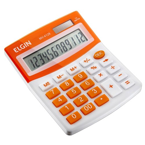 Calculadora de Mesa Visor Lcd com 12 Dígitos Mv4128 Elgin