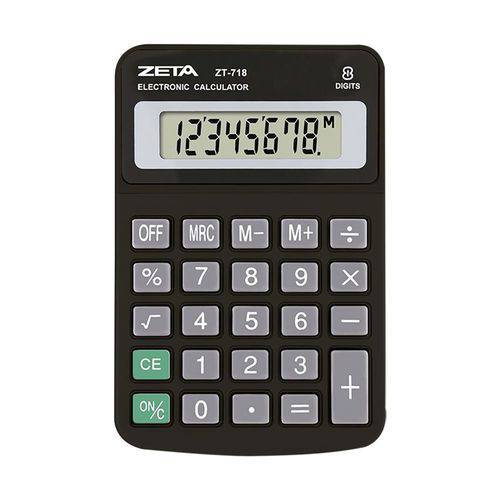 Calculadora de Mesa Zeta Zt718 8 Dígitos Preta