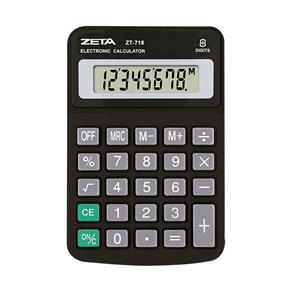 Calculadora de Mesa Zeta ZT718 8 Dígitos Preta