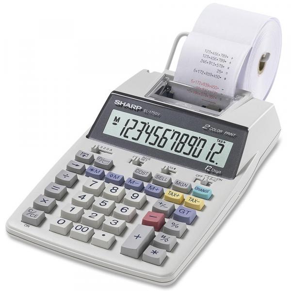 Calculadora Eletrônica de Mesa com Bobina EL 1750, Visor e 12 Dígitos - Sharp