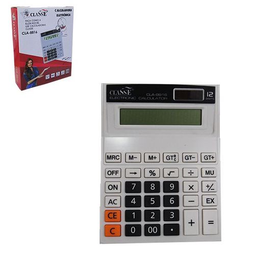 Calculadora Eletrônicas de Mesa 12 Dígitos 19x14,5x4,2cm