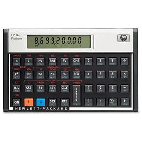 Calculadora Financeira 12C Platinum com 130 Funções Preta/Prata HP
