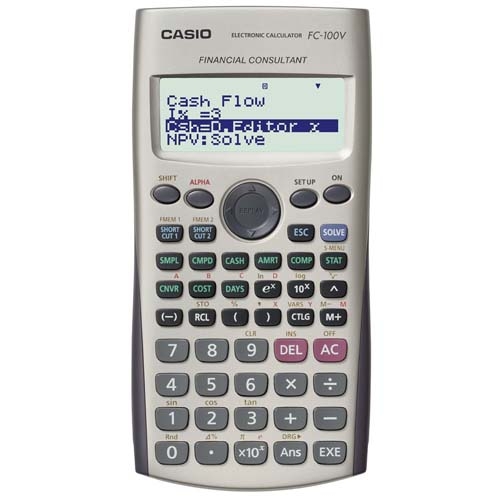 Calculadora Financeira Casio 12 Dígitos - FC-100V Cinza