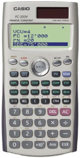 Calculadora Financeira Fc-200v-wb-dh - Casio