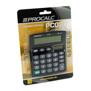Calculadora Mesa 08 Dígitos PC-087 Solar/Bateria - Procalc