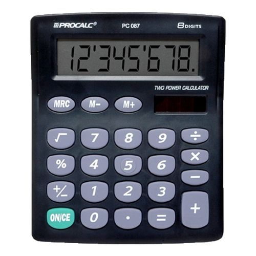 Tudo sobre 'Calculadora Mesa 8 Digitos Pc087 Procalc'