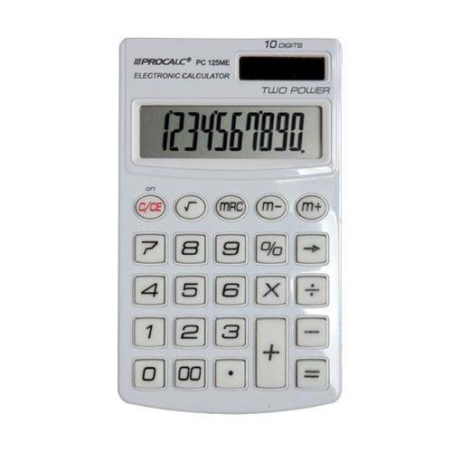 Calculadora Pessoal 10 Dígitos Branco Procalc Pc125-W