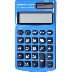 Calculadora Pessoal Procalc 10 Dígitos Metallic Capa Dura Azul