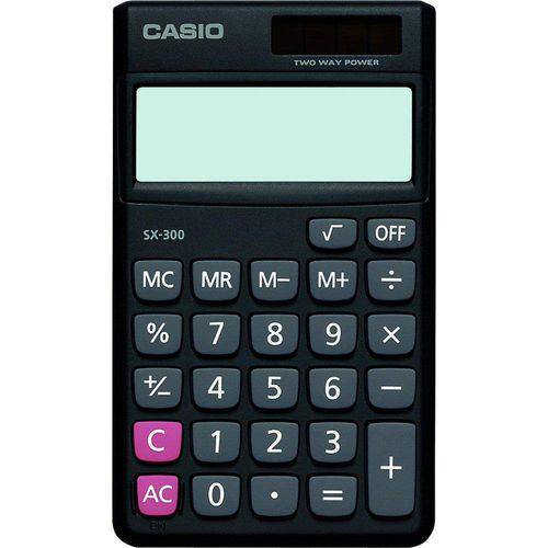 Tamanhos, Medidas e Dimensões do produto Calculadora Portátil Casio Sx-300-W Preta