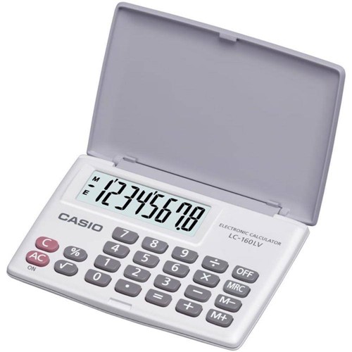 Calculadora Ultraportátil Horizontal 8 Dígitos Cor Branca - Lc-160lv-We
