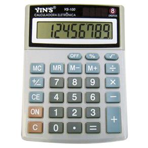 Calculadora Yi18004 8 Dígitos Cinza Yins