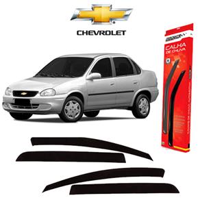 Calha de Chuva Fume Claro Chevrolet Corsa Até 2002 - 4 Peças
