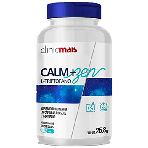 Calm+Zen L-Triptofano - 60 Cápsulas - Clinic Mais